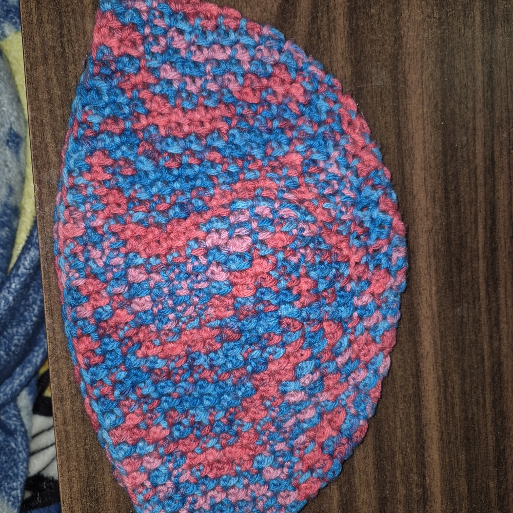 Colorful Crocheted Skull Cap